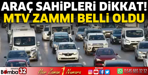 Araç sahipleri dikkat! MTV zammı belli oldu