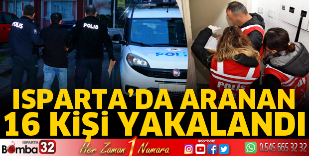 Aranan 16 kişi yakalandı