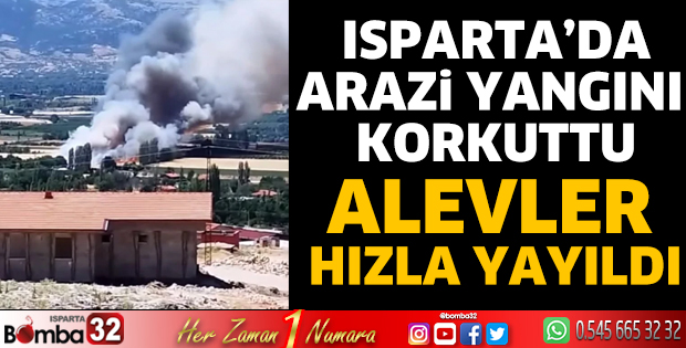 Arazi yangını korkuttu