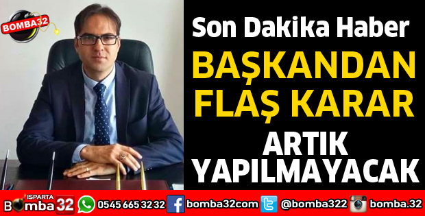 ARTIK YAPILMAYACAK