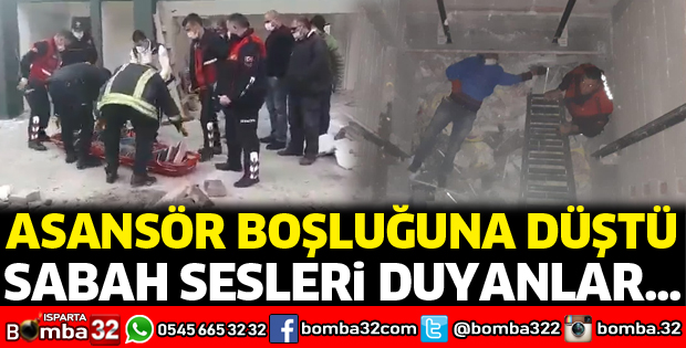 Asansör boşluğuna düştü