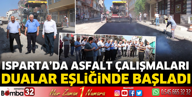 Asfalt çalışmaları dualar eşliğinde başladı
