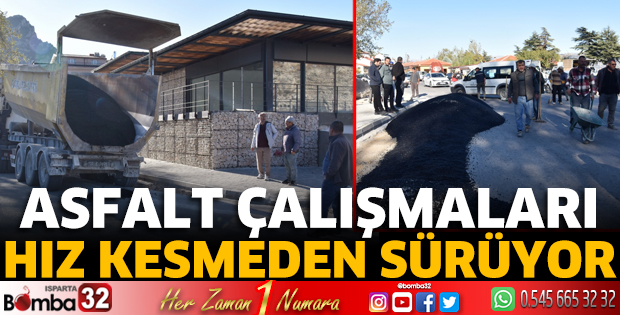 Asfalt çalışmaları hız kesmeden sürüyor