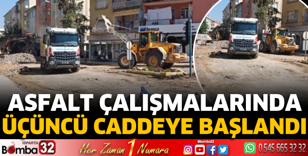 Asfalt çalışmalarında üçüncü caddeye başlandı