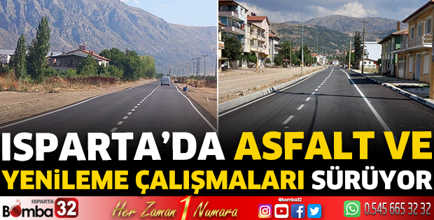Asfalt ve yenileme çalışmaları sürüyor