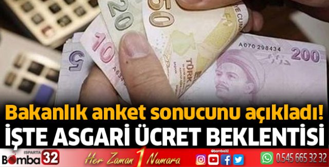 Asgari ücret beklentisi açıklandı