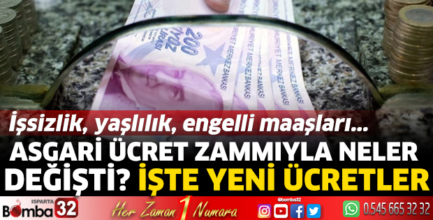 Asgari ücret zammıyla işsizlik, yaşlılık ve engelli maaşı da değişti!