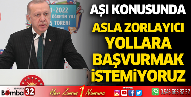 Aşı konusunda asla zorlayıcı yollara başvurmak istemiyoruz