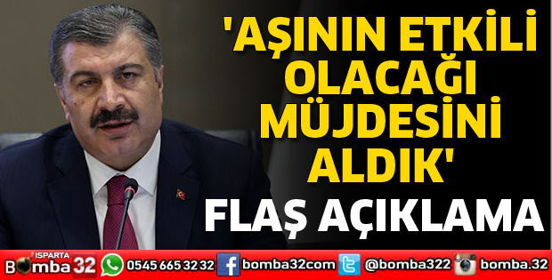 AŞININ ETKİLİ OLACAĞI MÜJDESİNİ ALDIK