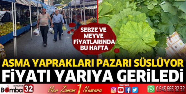 Asma yaprağının fiyatı yarıya geriledi