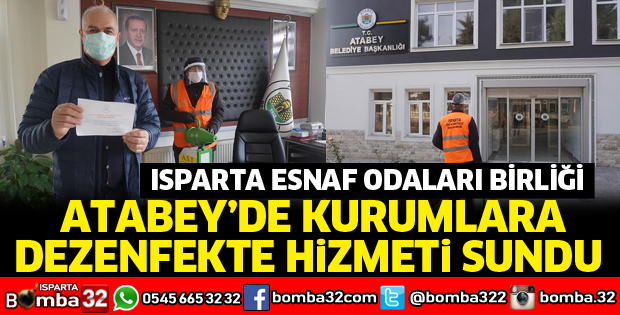 ATABEY'DE KURUMLAR DEZENFEKTE EDİLDİ