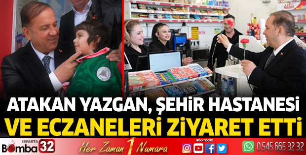 Atakan Yazgan, şehir hastanesi ve eczaneleri ziyaret etti