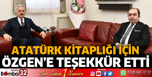 Atatürk Kitaplığı için teşekkür etti