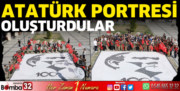 Atatürk portresi oluşturdular