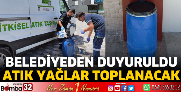 Atık yağlar toplanacak