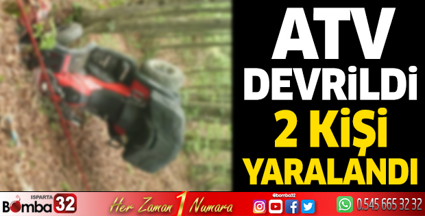 ATV devrildi 2 kişi yaralandı 