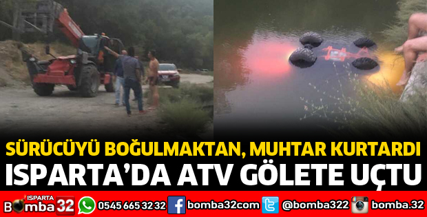 ATV GÖLETE UÇTU