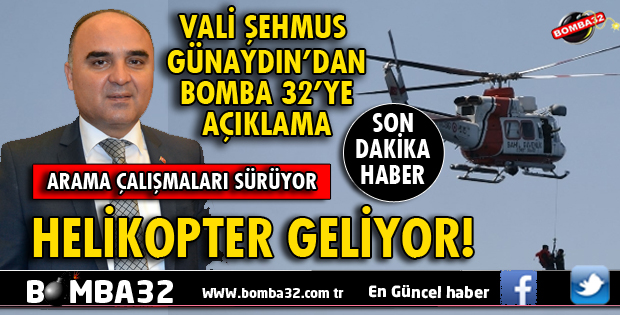 AVCILARI KURTARMAK İÇİN HELİKOPTER ÇAĞIRILDI