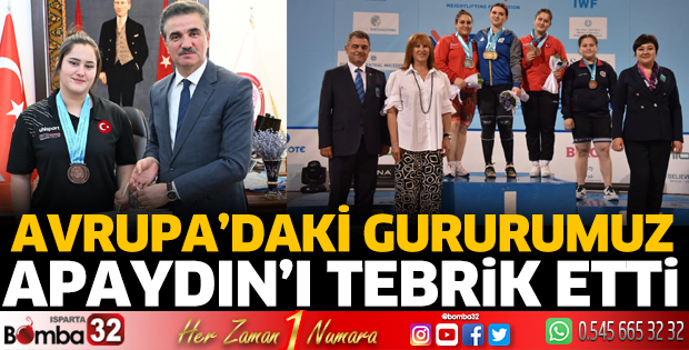 Avrupa’daki gururumuz Apaydın’ı tebrik etti