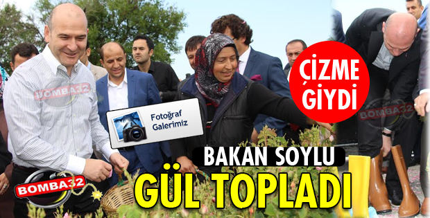 AYAĞINDA ÇİZME ELİNDE SEPET GÜL TOPLADI