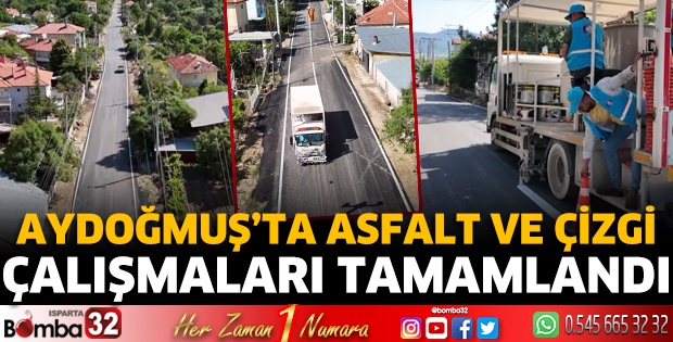 Aydoğmuş’ta asfalt ve çizgi çalışmaları tamamlandı