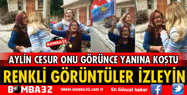 AYLİN CESUR ONU GÖRÜNCE YANINA KOŞTU