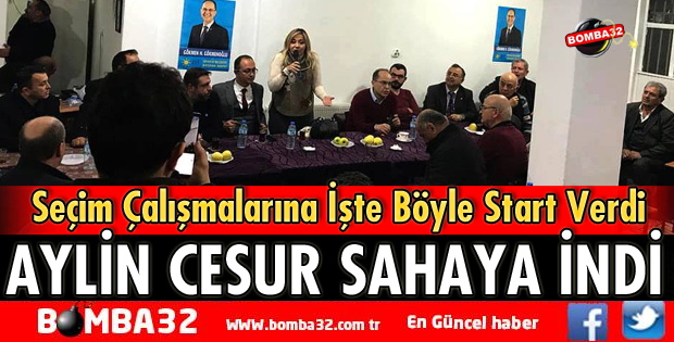 AYLİN CESUR SAHAYA İNDİ