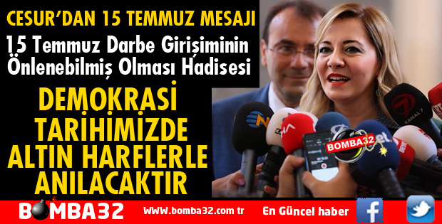 AYLİN CESUR'DAN 15 TEMMUZ MESAJI