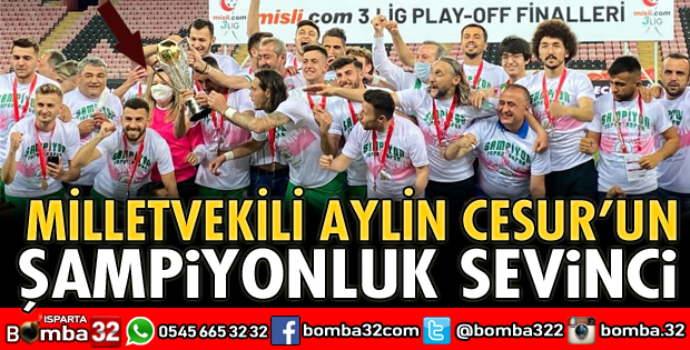 Aylin Cesur'un şampiyonluk sevinci