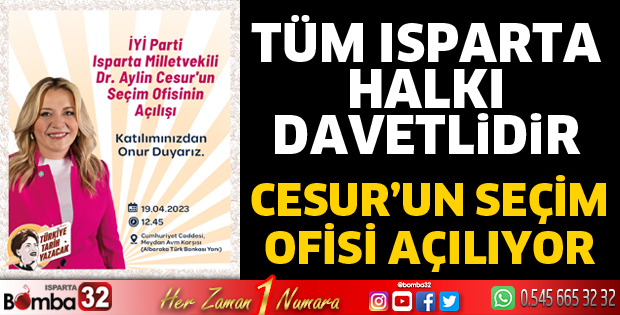 Aylin Cesur'un Seçim Ofisi açılıyor