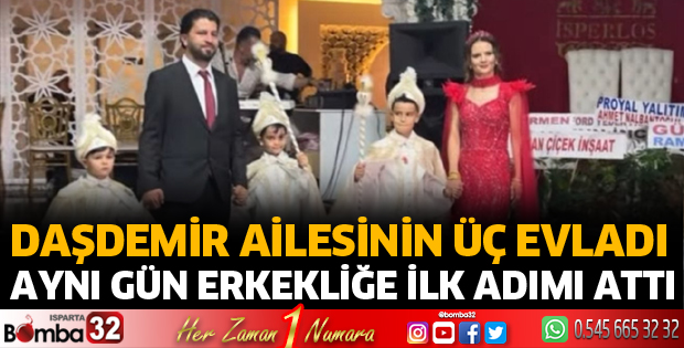 Aynı gün erkekliğe ilk adımı attılar