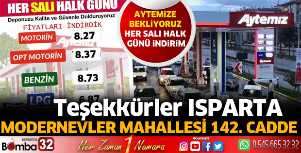 AYTEMİZ'e BEKLİYORUZ HER SALI HALK GÜNÜ İNDİRİM