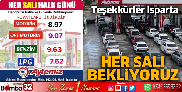 AYTEMİZE BEKLİYORUZ HER SALI HALK GÜNÜ İNDİRİM