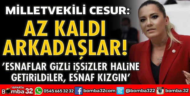 Milletvekili Cesur: Az Kaldı Arkadaşlar