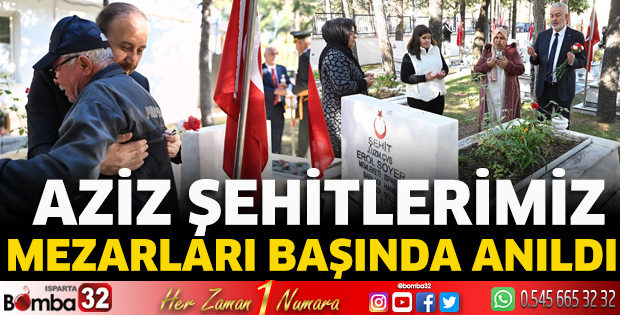 Aziz şehitlerimiz mezarları başında anıldı