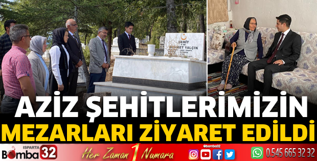 Aziz şehitlerimizin mezarları ziyaret edildi