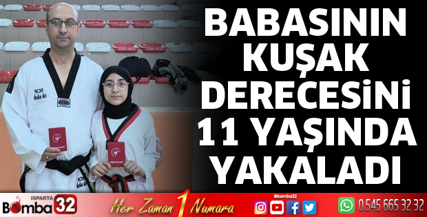 Babasının kuşak derecesini 11 yaşında yakaladı