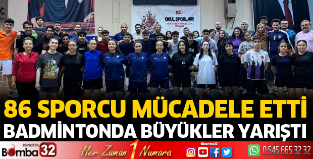 Badmintonda büyükler yarıştı