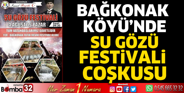 Bağkonak Köyü’nde Su Gözü Festivali coşkusu