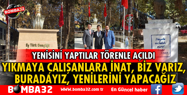 BAĞKONAK'TA ATATÜRK BÜSTÜ YENİLENDİ