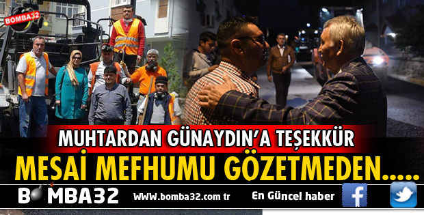 BAHÇELİEVLER MUHTARINDAN GÜNAYDIN'DA TEŞEKKÜR