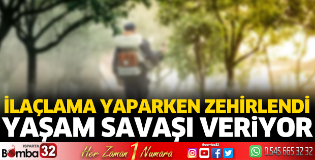 Bahçesini ilaçlarken zehirlendi