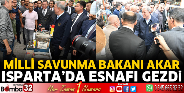 Bakan Akar, esnafı gezdi