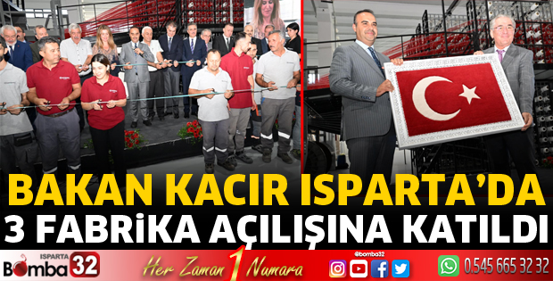 Bakan Kacır 3 fabrika açılışına katıldı