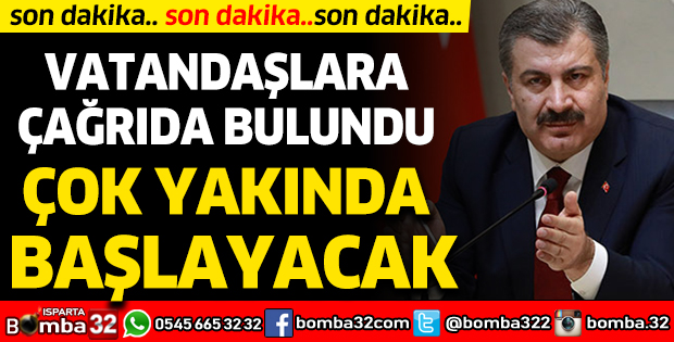Bakan Koca'dan önemli açıklama: Çok yakında başlayacak