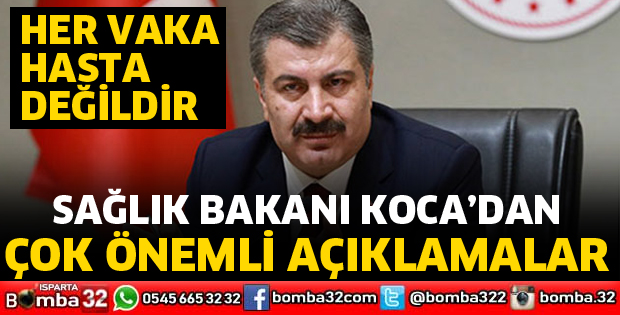 BAKAN KOCA'DAN ÖNEMLİ AÇIKLAMALAR