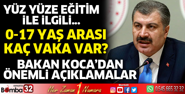 Bakan Koca'dan önemli açıklamalar