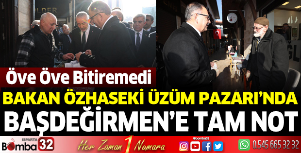 Bakan Özhaseki, Üzüm Pazarı'nı inceledi