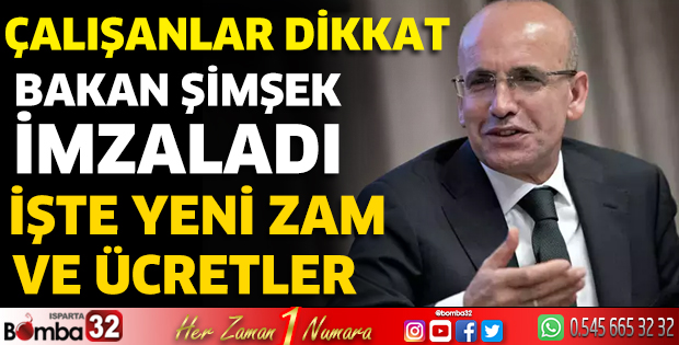 Bakan Şimşek imzaladı