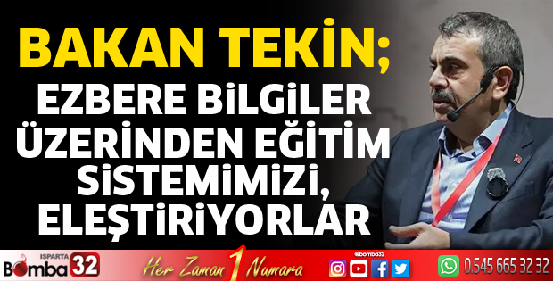 Bakan Tekin’den önemli açıklamalar